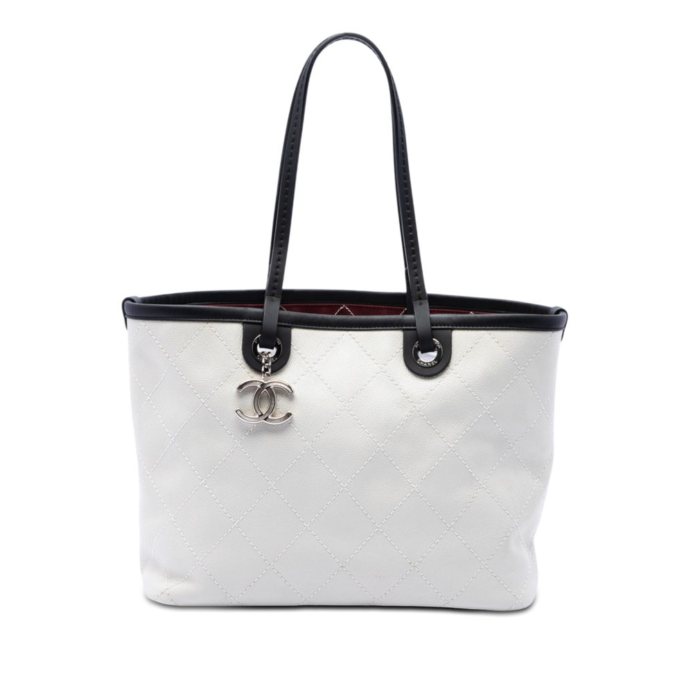 Pre-Loved Chanel Quilted Caviar Shopping Fever Tote
